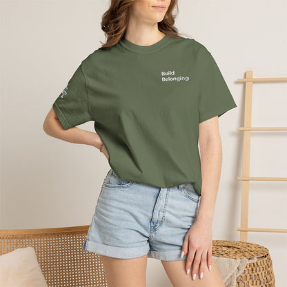 Build Belonging.™ Embroidered Teacher T-Shirt