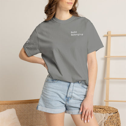 Build Belonging.™ Embroidered Teacher T-Shirt