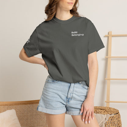 Build Belonging.™ Embroidered Teacher T-Shirt
