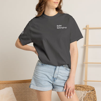 Build Belonging.™ Embroidered Teacher T-Shirt